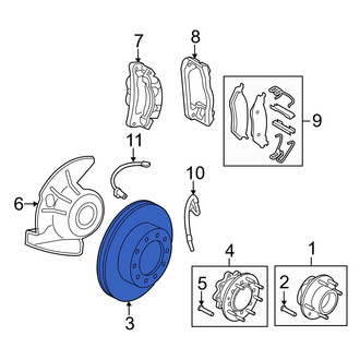 Ford OE - Front Disc Brake Rotor and Hub Assembly