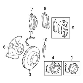 Ford OE - Front Suspension - Brake Components (Monobeam Axle), (RWD)
