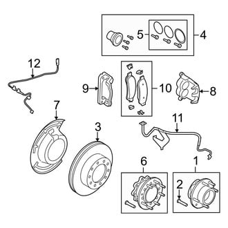 Ford OE - Front Suspension - Brake Components (4WD)