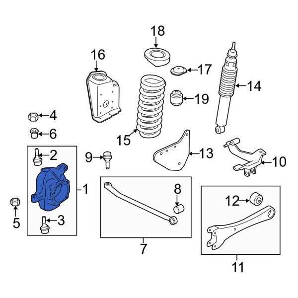 Ford OE DC3Z3106A Left Steering Knuckle