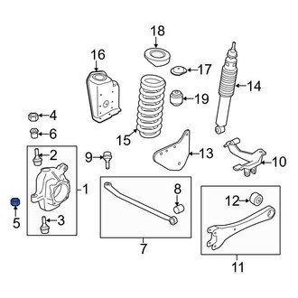Ford OE - Lower Suspension Ball Joint Nut & Washer