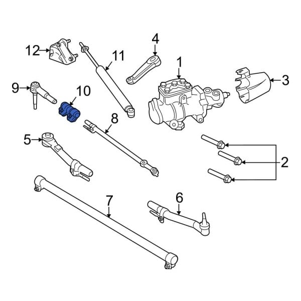 Ford OE 7C3Z3281EA Steering Tie Rod End Adjusting Sleeve