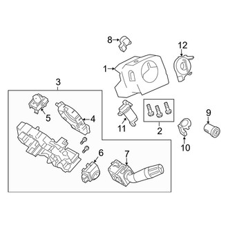 Ford OE - Steering Column - Shroud, Switches & Levers (Crew Cab)