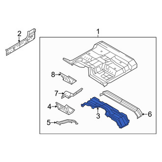 Ford OE - Front Floor Pan Crossmember