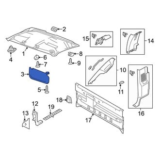 Ford OE - Left Sun Visor