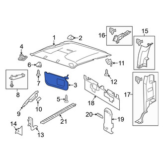 Ford OE - Left Sun Visor