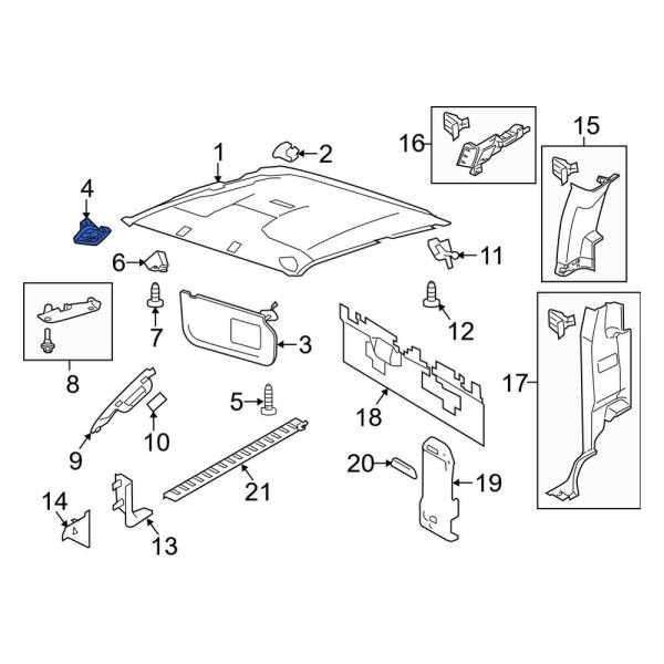 Sun Visor Bracket