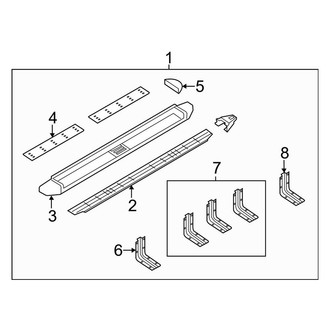 Ford OE - Cab - Running Board (Type 2, Lighted), (Crew Cab)