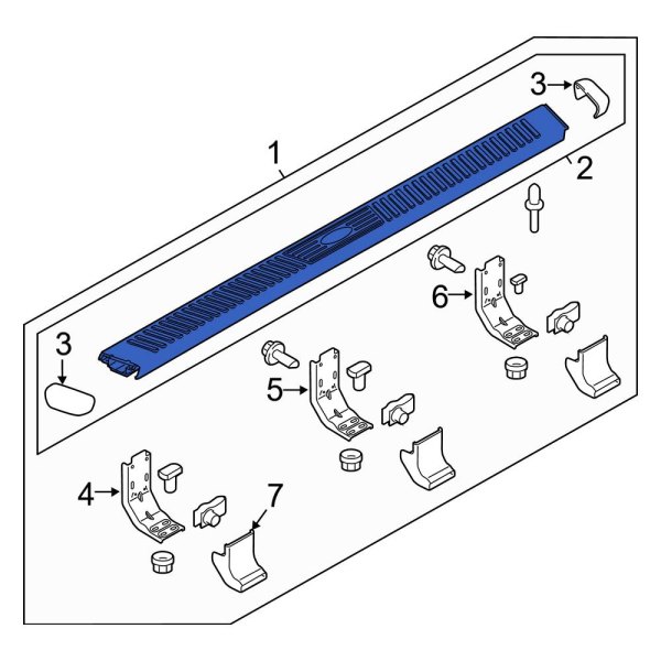 Ford OE BC3Z16490A Running Board Step Pad