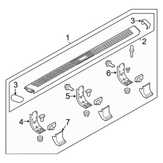 Ford OE - Cab - Running Board (Type 4, Angular), (Crew Cab)