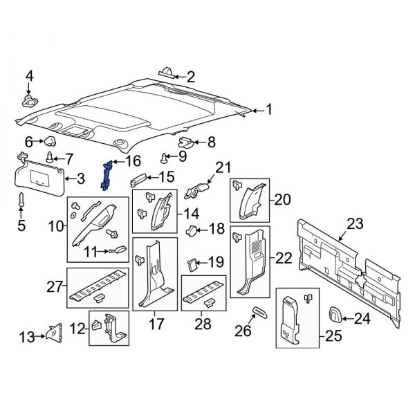 Body B-Pillar Trim Panel Insert