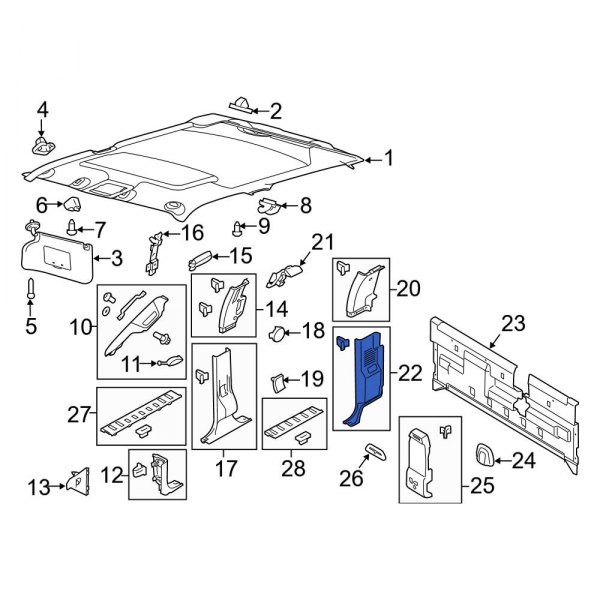 Door Pillar Post Trim Set