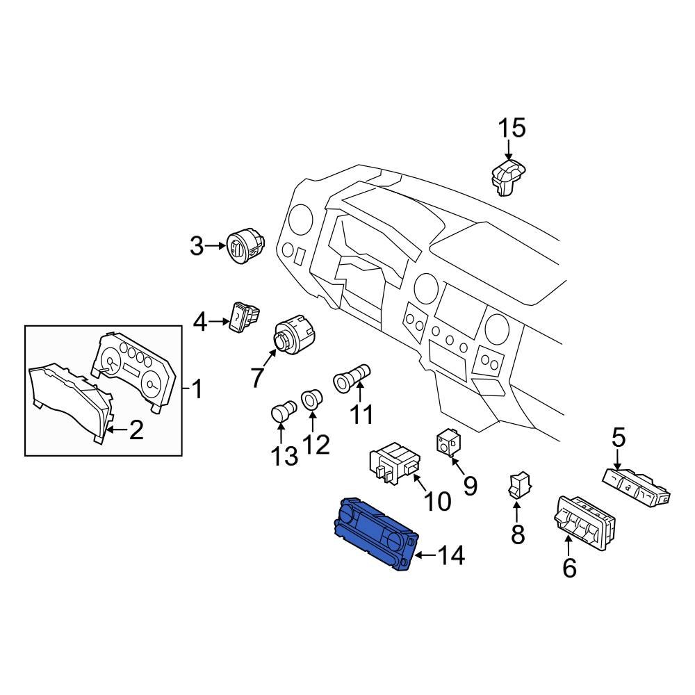 ford-oe-bc3z18549c-hvac-temperature-control-panel