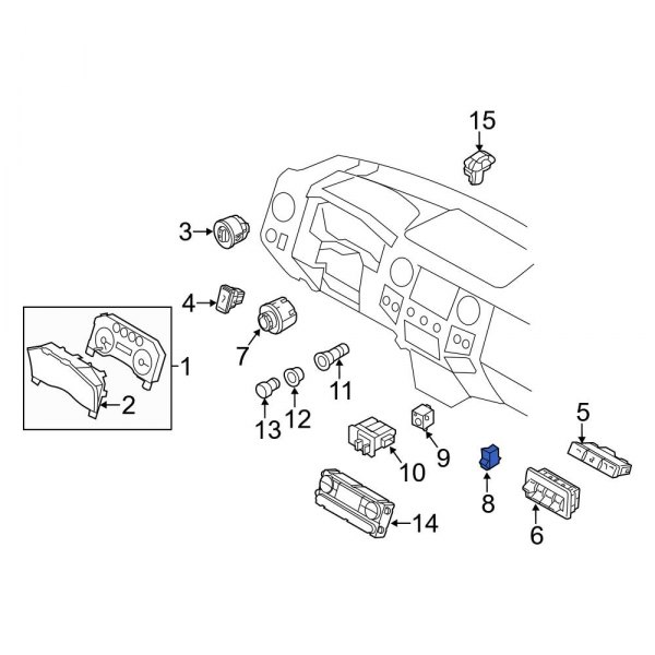 Ford OE 8C3Z25046A34BA Fuel Tank Selector Switch