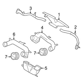 Ford OE - Instrument Panel - Ducts (W/O Flow Through Console), (Crew Cab)