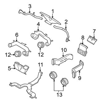 Ford OE - Instrument Panel - Ducts (With Flow Through Console), (Crew Cab)