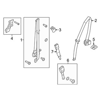Ford OE - Restraint Systems - Front Seat Belts (Crew Cab)