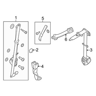 Ford OE - Restraint Systems - Rear Seat Belts (Crew Cab)