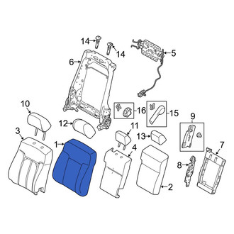 Ford OE - Front Left Seat Back Cushion Cover