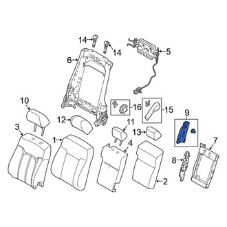 Ford OE - Front Upper Center Seat Trim Panel