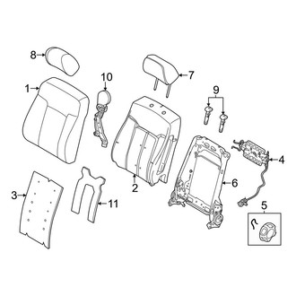 Ford OE - Seats & Tracks - Front Seat Components (Captains Chairs Seat, Back), (Crew Cab)