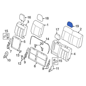 Ford OE - Rear Inner Headrest Cover