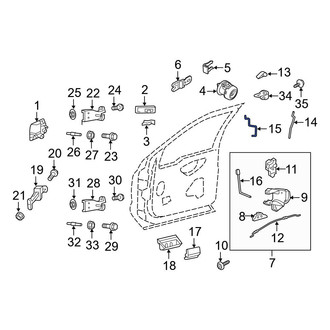Ford OE - Front Left Door Lock Operating Rod