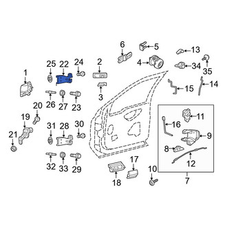 Ford OE - Front Upper Door Hinge