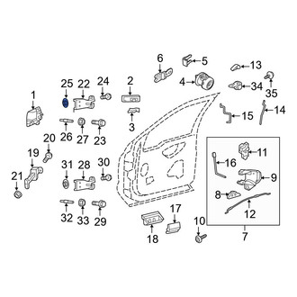 Ford OE - Lower Door Hinge Nut
