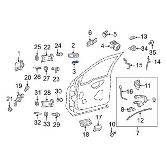 Ford OE - Keyless Entry Keypad Clip