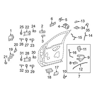 Ford OE - Front Left Door Latch Assembly