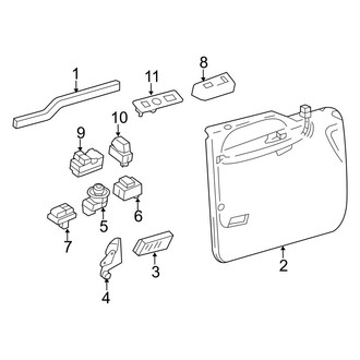 Ford OE - Front Door - Interior Trim (With Power Windows), (Crew Cab)