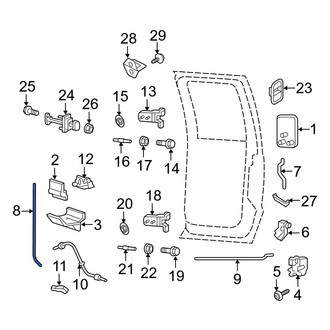 Ford OE - Rear Door Lock Operating Rod