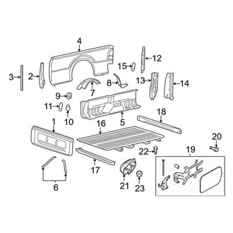 Ford OE - Pick Up Box - Front & Side Panels (6' Box)
