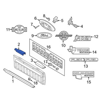 Ford OE - Rear Right Tailgate Molding