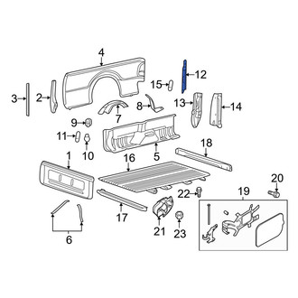 Ford OE - Rear Left Truck Bed Panel Reinforcement
