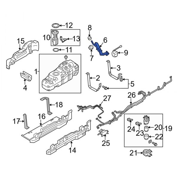 Ford OE BC3Z9034EJ Fuel Filler Neck