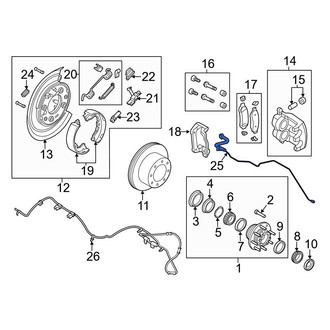 Ford OE - Rear Left Brake Hydraulic Hose
