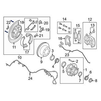 Ford OE - Rear Right Parking Brake Assembly