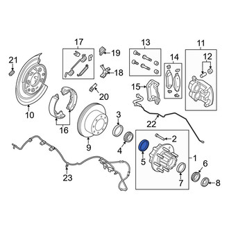 Ford OE - Rear Inner Wheel Bearing Race