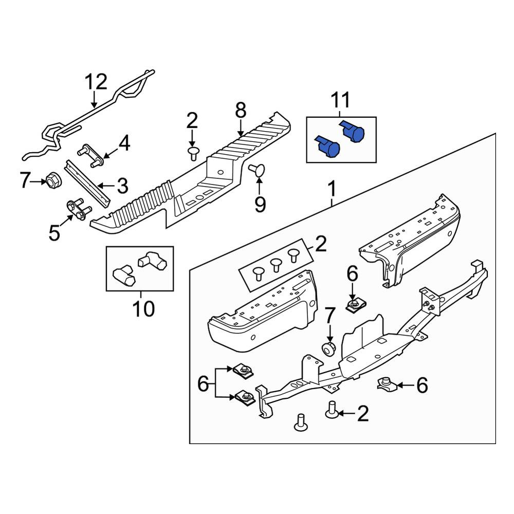 Ford OE FC3Z15K861AD - Rear Left Inner Parking Aid Sensor Housing