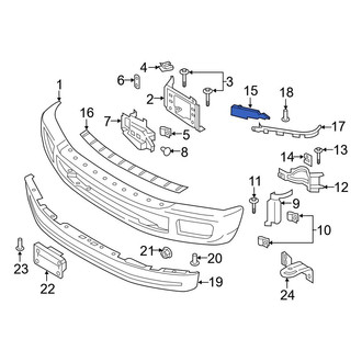 Ford OE - Left Bumper Face Bar Bracket