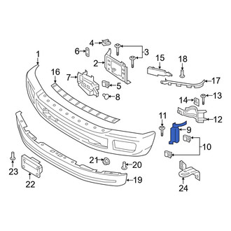 Ford OE - Front Left Outer Bumper Face Bar Bracket
