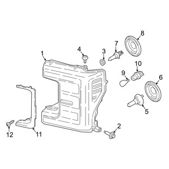 Ford OE - Front Lamps - Headlamp Components (Halogen)