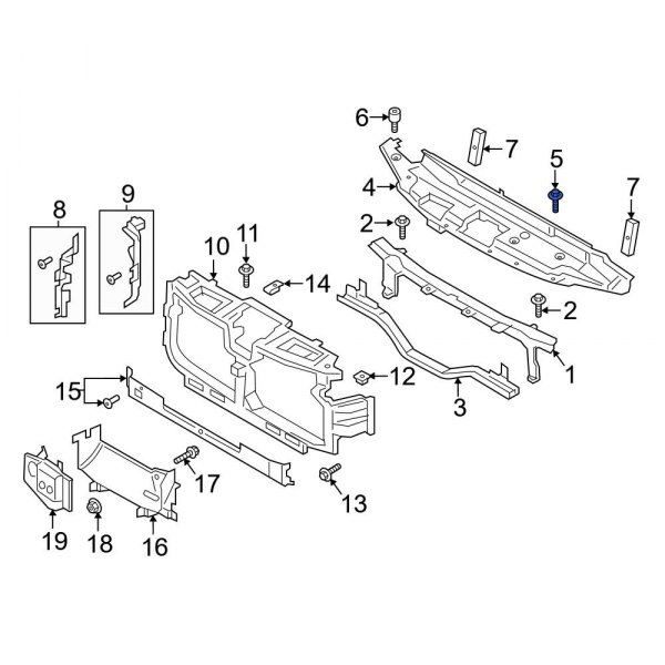 Radiator Support Access Cover Clip