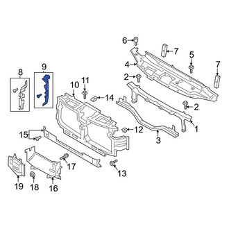 Ford OE - Front Left Outer Radiator Support Baffle