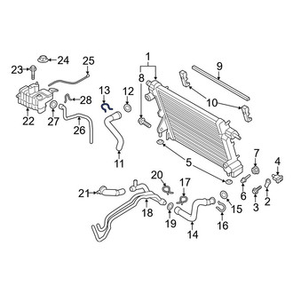 Ford OE - Lower Radiator Coolant Hose C-Clip