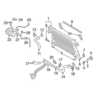 Ford OE - Engine Coolant Reservoir Hose Clip