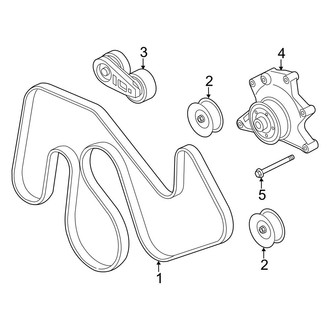 Ford OE - Cooling - Belts & Pulleys (With Single Alternator), (6.7L)