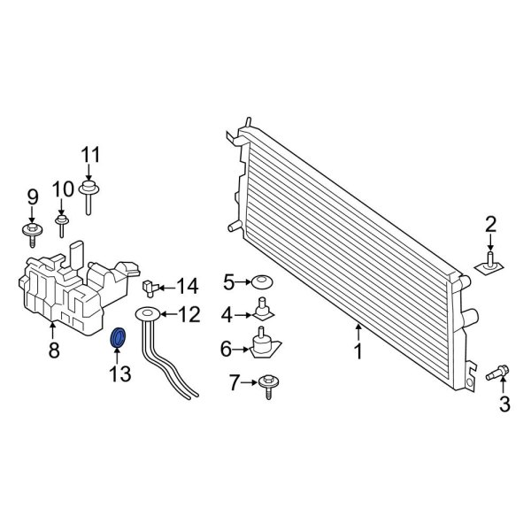 Engine Coolant Reservoir Hose Seal